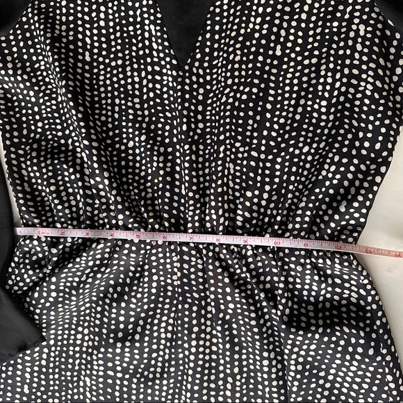 Blank + white polkadot sheer sleeve peplum blouse - Picture 2 of 2